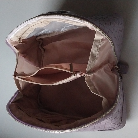 BAGSMART BAG Organizer PLeather Cosmetic Jewelry Divider Tote Purple - Picture 5 of 5